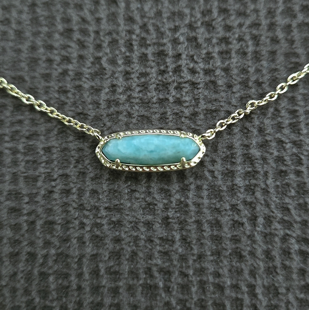 Kendra Scott "Emma" Amazonite Pendant Necklace - NWT - Picture 2 of 16